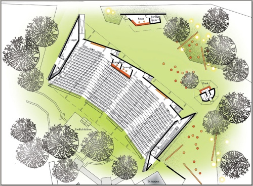 Neue Zuschauerhalle 2008 - Plan: 4a Architekten GmbH, Stuttgart<hr>